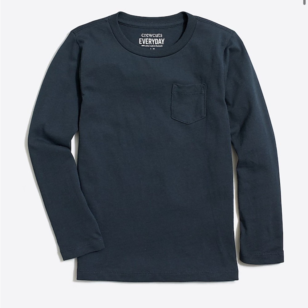 J crew Boys' long-sleeve cotton jersey pocket tee